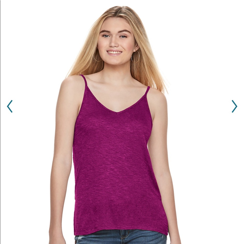 Juniors Mudd raspberry camisole size large